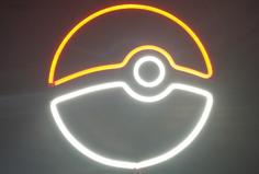 Pokemon Pokeball Neon Sign 3D Printer Model