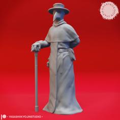 Plague Doctor Cleric – Tabletop Miniature 3D Printer Model