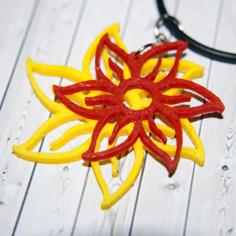 Flowers Pendant 3D Printer Model