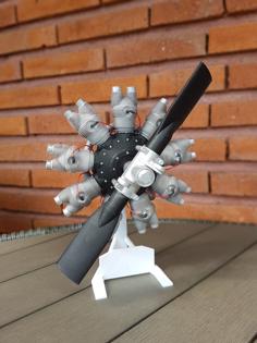 Radial Engine 3D Printer Model