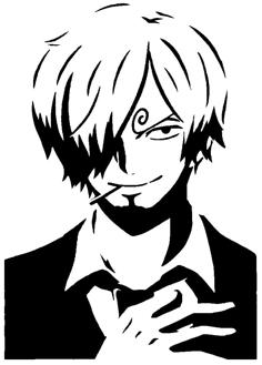 Vinsmoke Sanji Stencil 4 3D Printer Model