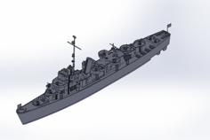 WW2 Destroyer Escort 1:108 Scale 3D Printer Model