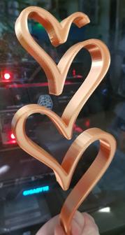 2D Hearts 3D Printer Model