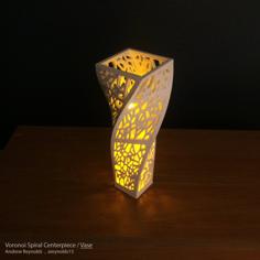 Voronoi Spiral Centerpiece / Vase 3D Printer Model