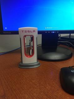 Tesla Supercharger IPhone Charger – 3 Single Color Plates – Prepositioned 3D Printer Model