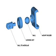 Ball Mount For Modular Mounting System 3D Printer Model