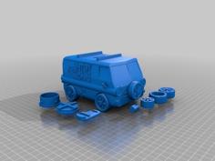 The Mystery Machine Bank2 (remix) 3D Printer Model