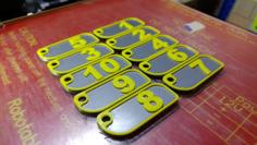 Keychain Numbers 1-10 3D Printer Model