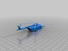 N Scale Large Helicopter 3D Printer Model