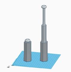 Telescoping Night Stick, Print-in-place 3D Printer Model