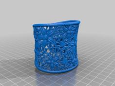 Flower Bracelet 3D Printer Model