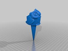 Smiling Owl Watering Spike 3D Printer Model