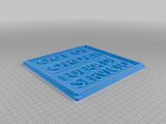 Out Of Order Sign 3D Printer Model