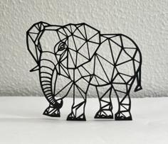 Geometric Elephant 3D Printer Model