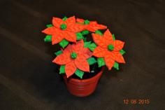 Poinsettia In A Flower Pot 3D Printer Model