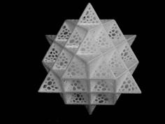 Voronoi Tetrahedron Matrix (64 Tetrahedron) 3D Printer Model