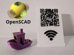 OpenSCAD – Automatic Customizable QR Code Slabs, Multiple Qr Codes 3D Printer Model