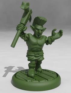 Gnome Barbarian 3D Printer Model