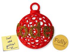 Personalised Voronoi Sphere Christmas Bauble Decoration 3D Printer Model