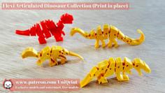 Flexi Articulated Dinosaur Collection (Print In Place) 3D Printer Model