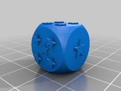 Basic Dice (Stars) 3D Printer Model