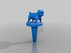 Scottish Pug Wine Stopper 3D Printer Model