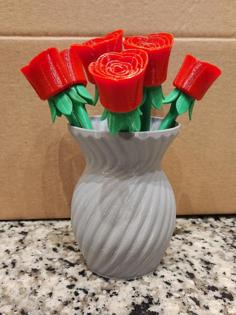 Rose Flower Pot 3D Printer Model