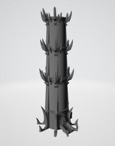 Dark Elf Tower For Warhammer 3D Printer Model