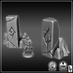 Stone Demon Symbols 3D Printer Model