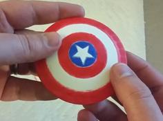 Mini Captain America Shield Magnet 3D Printer Model