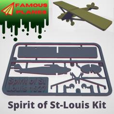 FAMOUS PLANES – Spirit Of St Louis Kit Card 3D Printer Model