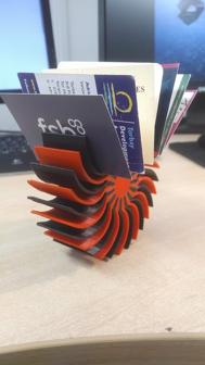 Dual Color/material Spiral Business Card Holder 3D Printer Model