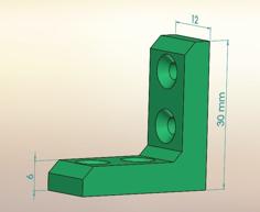 Small Bracket 30x12x6 Mm 3D Printer Model