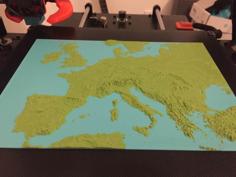 Europe 3D Map 3D Printer Model