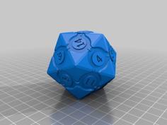 Companion Icosahedron With Numbers 3D Printer Model