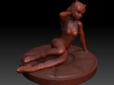 Catwoman In Anime Style 3D Printer Model