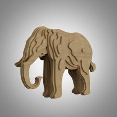 Elephant 3d Puzzle 3D Printer Model