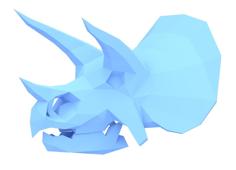 Low Poly Triceratops Skull 3D Printer Model