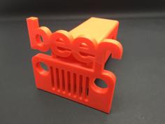 Beer Trailer Hitch Cover / Plug To Fit 2″ Hitch Receivers 3D Printer Model