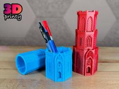 Dracula’s Pen Holder Tower 3D Printer Model