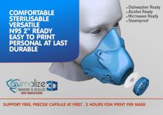 Mask FMP Imalize Security COVID-19 (Easy-to-print, No Support, Filter Required) 3D Printer Model