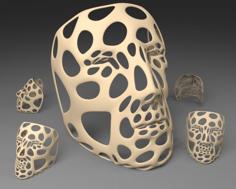 Polygon Mask – Voronoi Style (Single Walled) 3D Printer Model