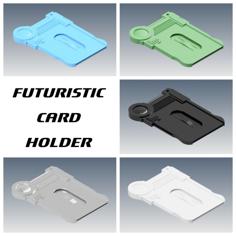 Futuristic Card Holder 3D Printer Model