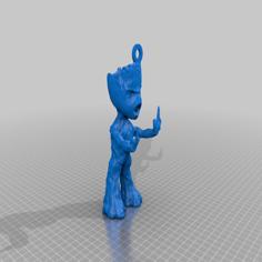 Angry Groot Keychain 3D Printer Model