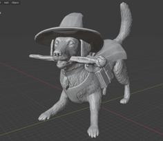 Golden Retriever Wizard 3D Printer Model