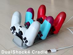 Dual Shock 4 Cradle 3D Printer Model