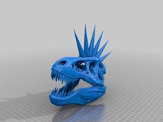 PUNK T-REX SKULL 3D Printer Model