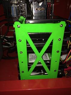 Simple 6 Drive Hard Drive Caddy 3D Printer Model