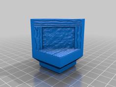 Dungeon Blocks Compatible Tavern Diagonal Half Wall 3D Printer Model