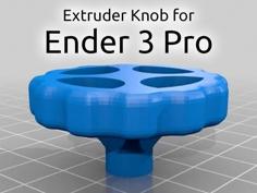 Extruder Knob – Creality Ender 3 Pro 3D Printer Model